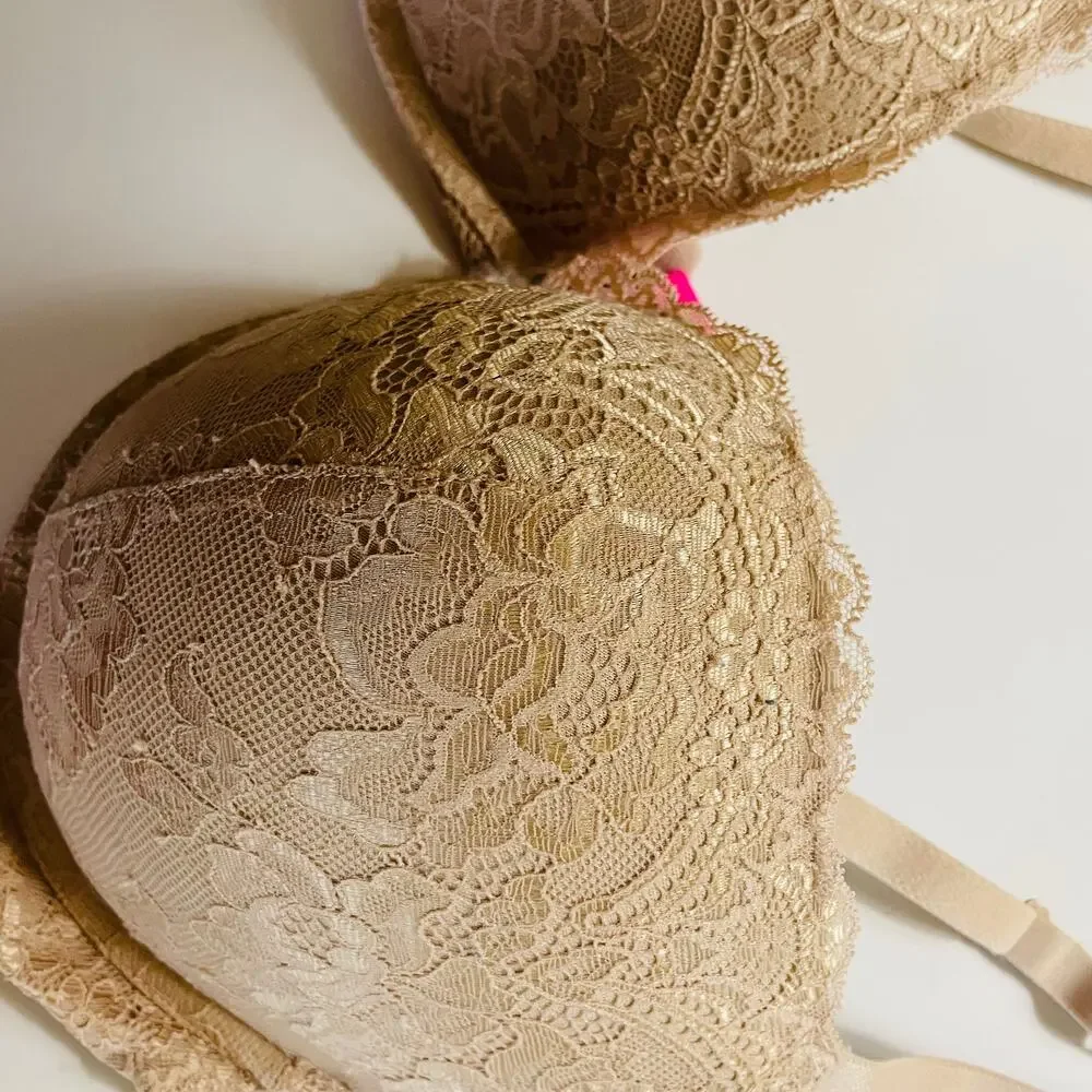La Senza Cream Lace Padded Push Up Bra 36DD